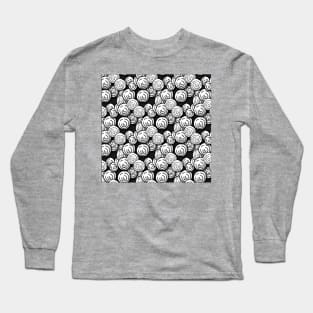 Pattern - relaxation - circles on dark background Long Sleeve T-Shirt